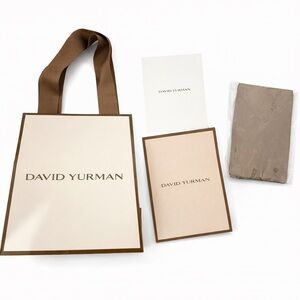David Yurman Shopping Bag w Sealed Cleaning Cloth Card Gift Set